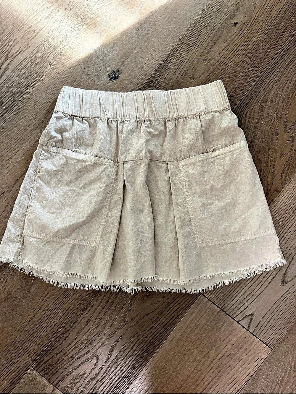 Free People My Little Micro Mini Skort Cargo Shorts Cream XS
